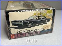 Vtg AMT 1968 Lincoln Continental Model Kit Sealed Damaged Box 6428-200