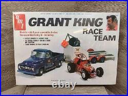 Vtg AMT T567 Grant King Racing Team Ford Truck Trailer Chevy Sprint Car Sealed