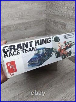Vtg AMT T567 Grant King Racing Team Ford Truck Trailer Chevy Sprint Car Sealed