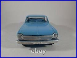 Vtg Blue Chevrolet Nova SS 1965 AMT Model Kit Plastic Car