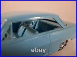 Vtg Blue Chevrolet Nova SS 1965 AMT Model Kit Plastic Car