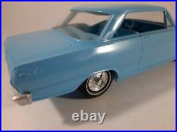 Vtg Blue Chevrolet Nova SS 1965 AMT Model Kit Plastic Car