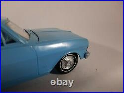 Vtg Blue Chevrolet Nova SS 1965 AMT Model Kit Plastic Car