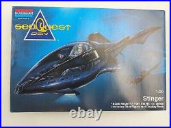 Vtg Lot of 3 Monogram SeaQuest Stinger + AMT Star Trek DS9 Rio Grande Model Kits