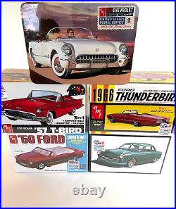 Wholesale Lot 5 Plastic Model Kits New AMT Cars Ford Chevy